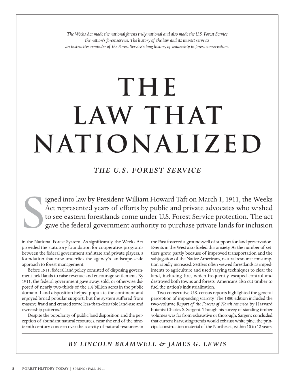 The Law That Nationalized