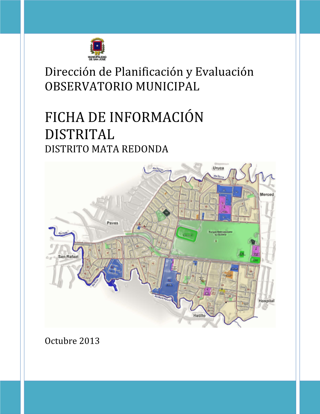 Ficha De Información Distrital Distrito Mata Redonda