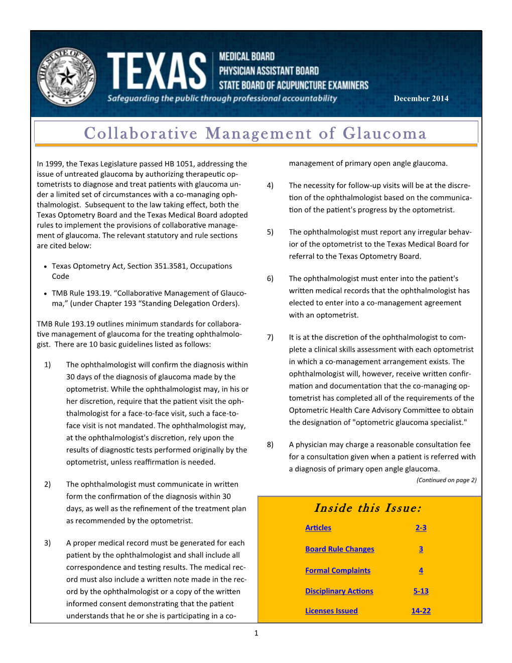 Texas Physician Assistant Board Disciplinary