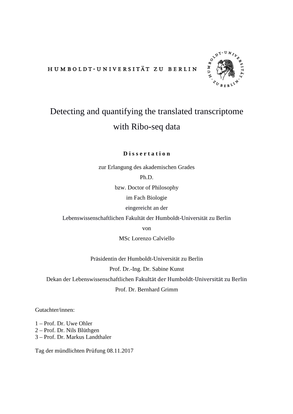 Detecting and Quantifying the Translated Transcriptome with Ribo-Seq Data