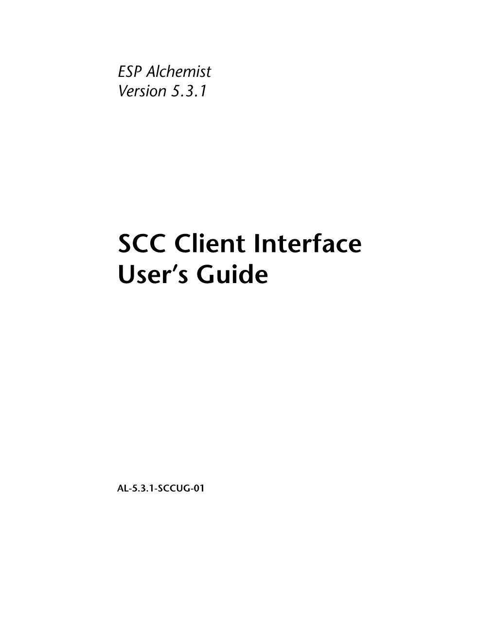 SCC Client Interface User's Guide