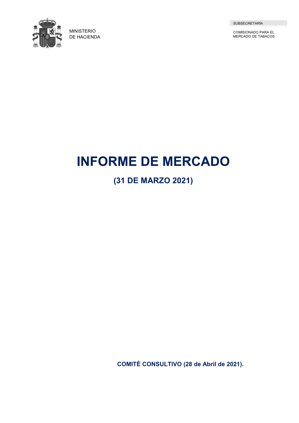 Informe Correspondiente Al Mes De Marzo 2021