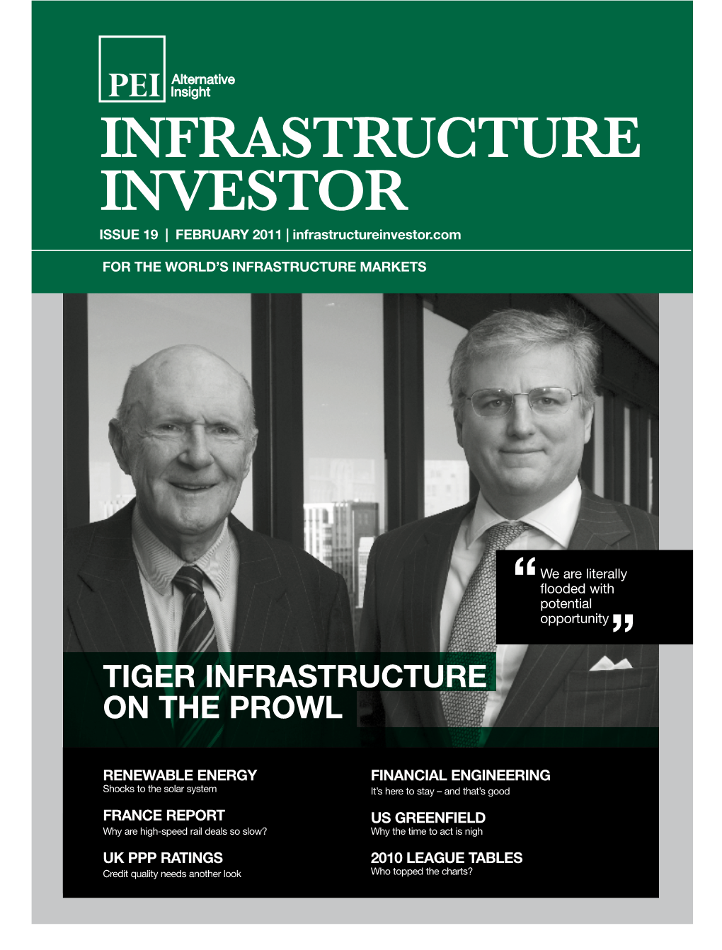 Infrastructure Investor Issue 19 | February 2011 | Infrastructureinvestor.Com