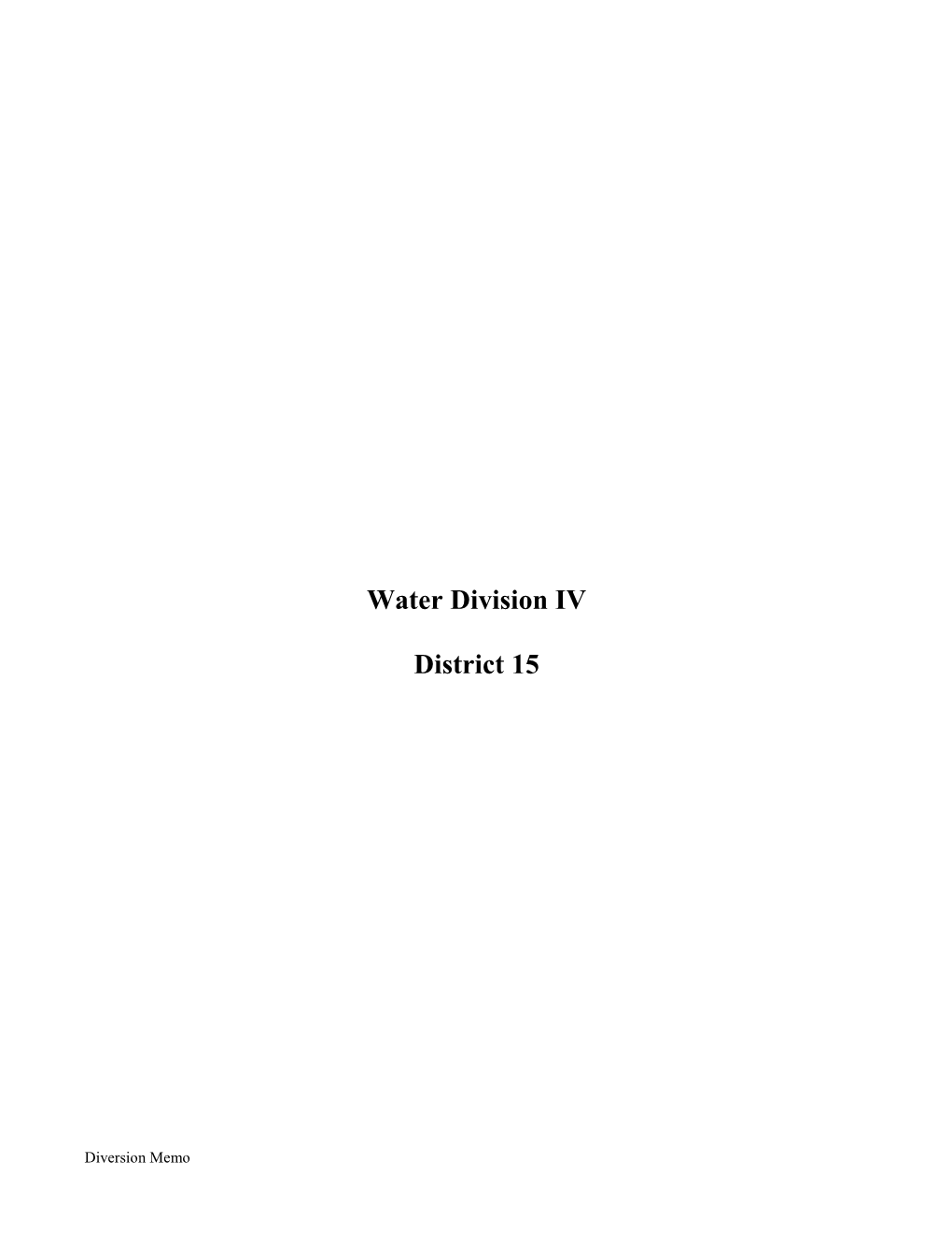 Water Division IV