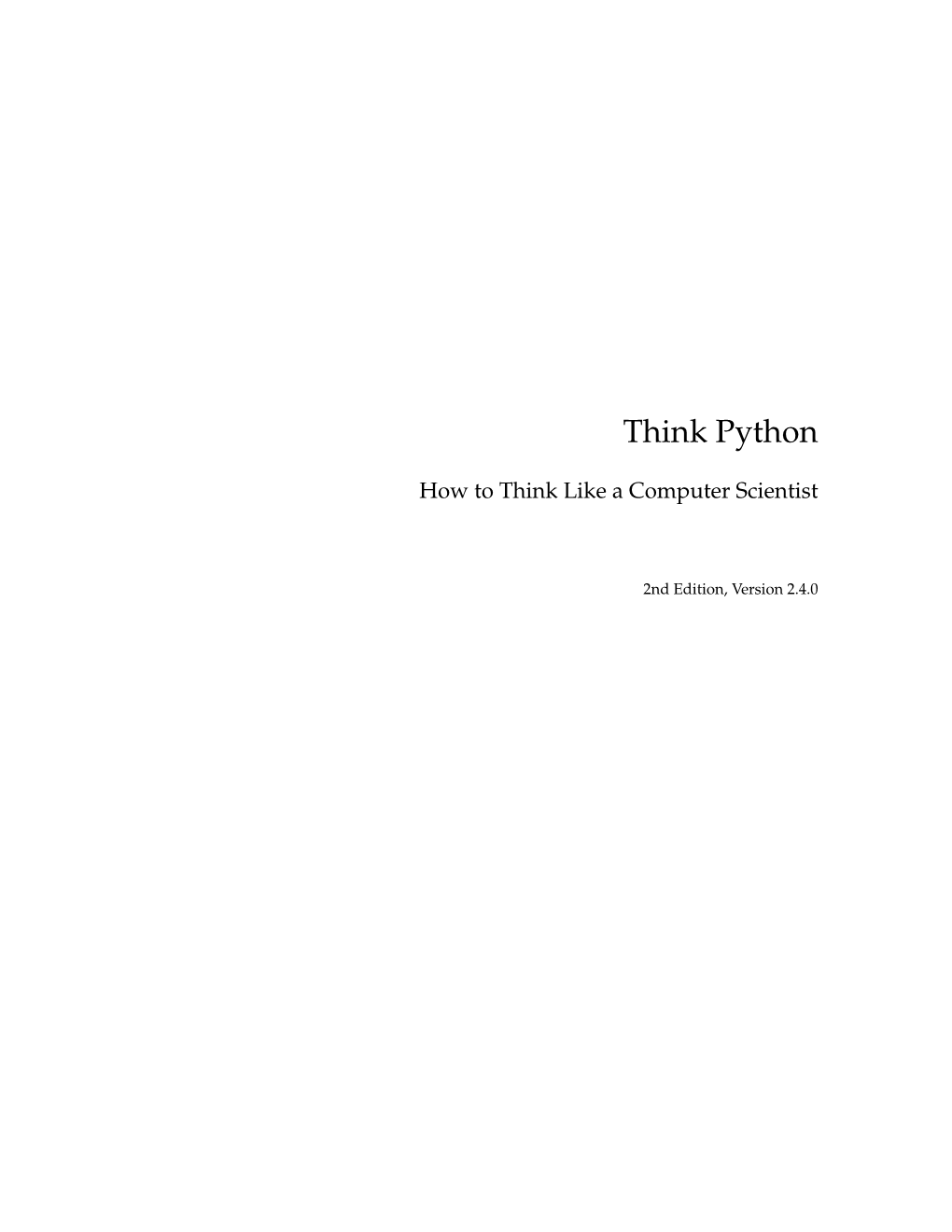 Think Python (Pdf)