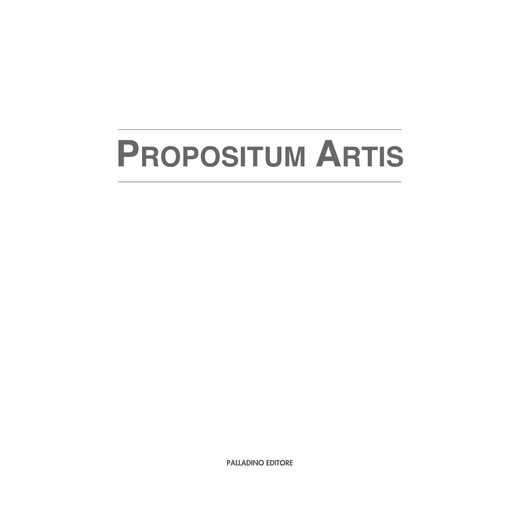 Propositum Artis