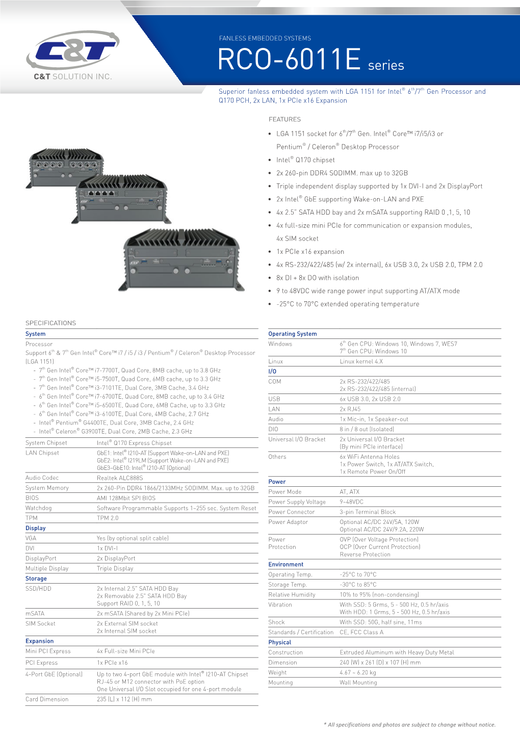 RCO-6011E Series