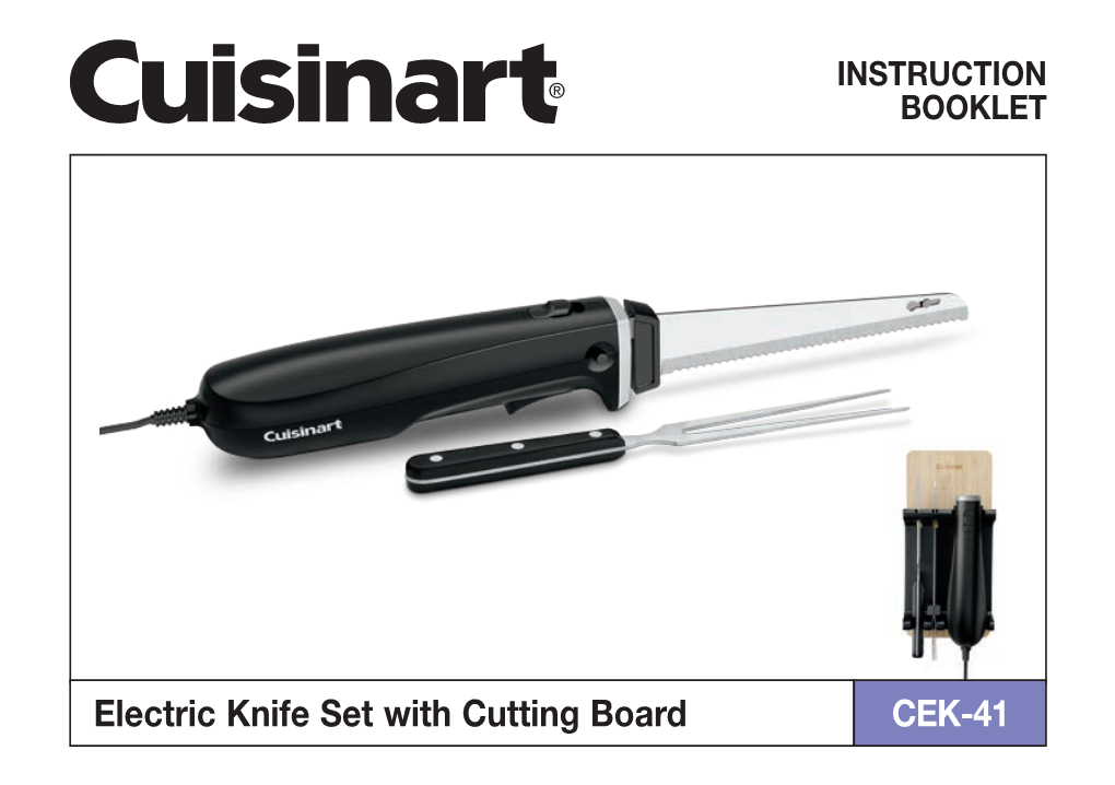 CEK-41 Electric Knife Set with Cutting Board