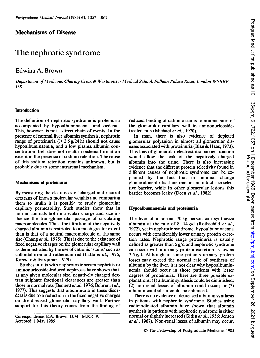 The Nephrotic Syndrome