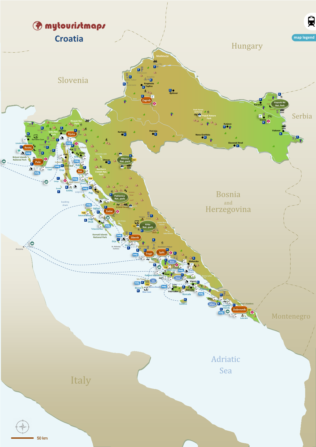 Mytouristmaps Croatia