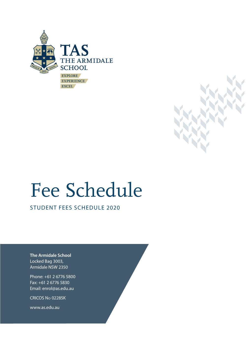 Fee Schedule STUDENT FEES SCHEDULE 2020