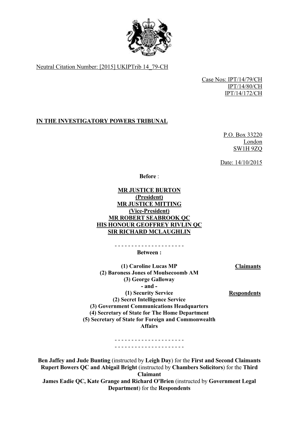 High Court Judgment Template