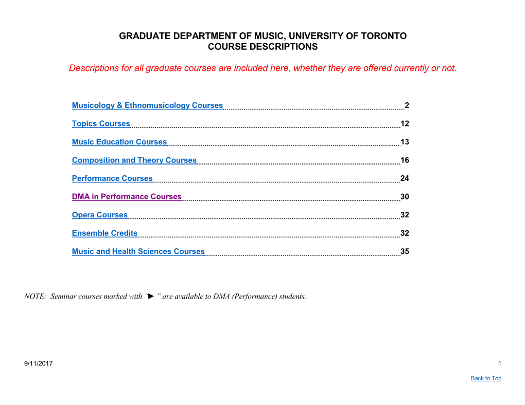 Graduate Course Descriptions