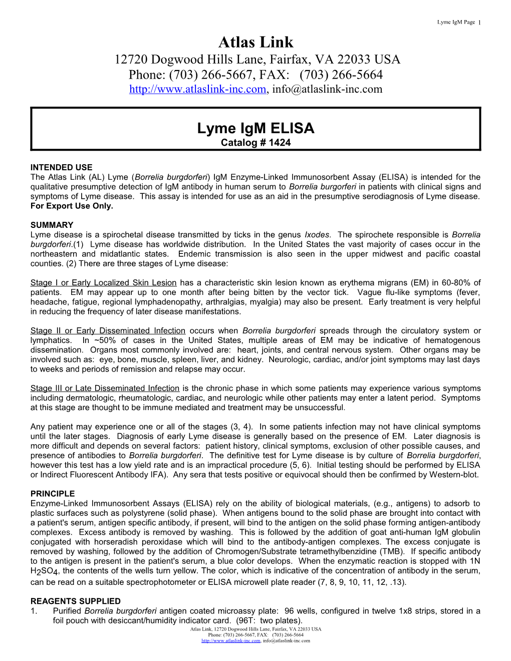 Lyme Igm ELISA