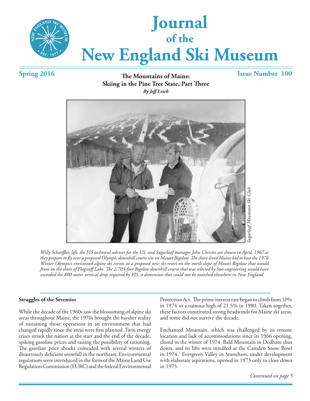 Journal New England Ski Museum