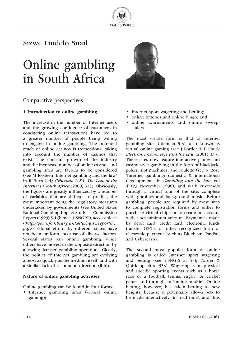 Online Gambling in South Africa