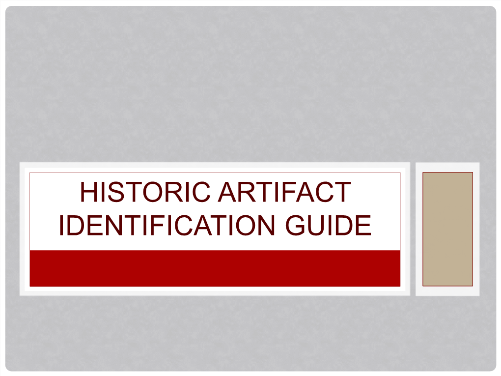 Historic Artifact Identification Guide Tin Cans Tin Can Classes