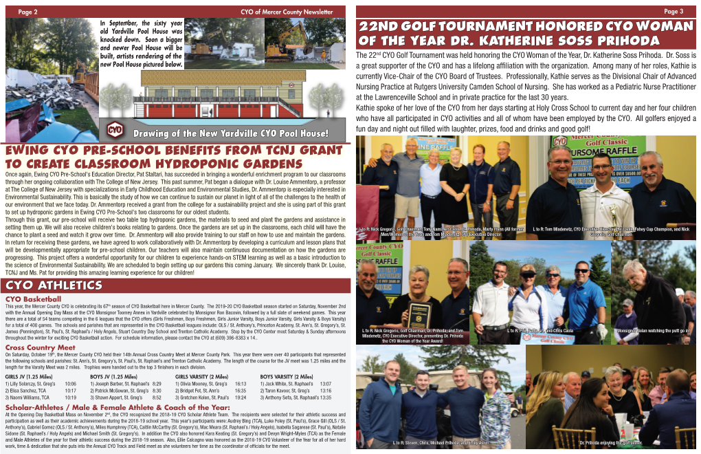 22Nd Golf Tournament Honored Cyo Woman of The