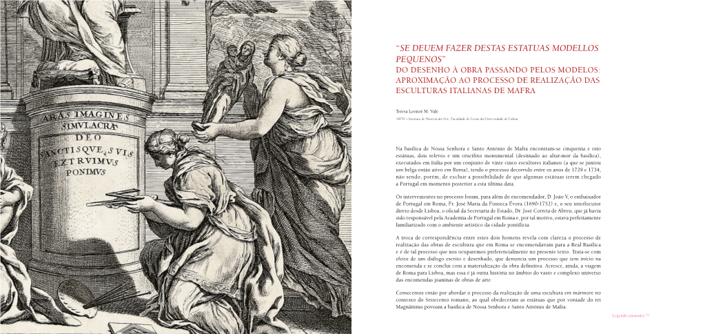 “Se Deuem Fazer Destas Estatuas Modellos Pequenos” Do Desenho À Obra Passando Pelos Modelos: Aproximação Ao Processo De Realização Das Esculturas Italianas De Mafra