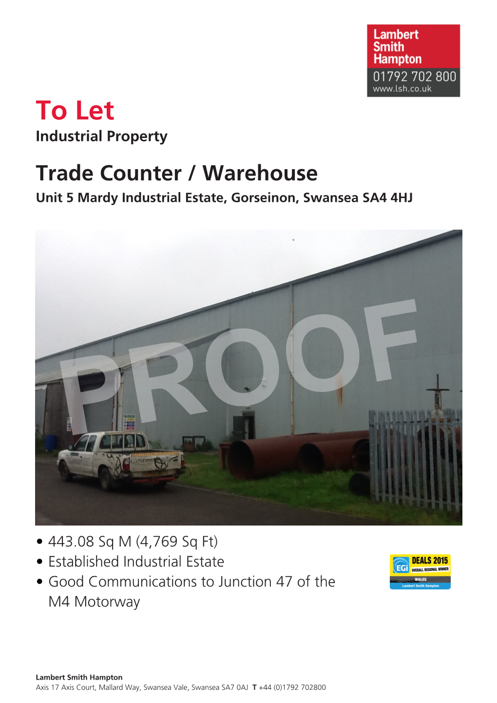 To Let,Unit 5 Mardy Industrial Estate, Gorseinon, Swansea SA4