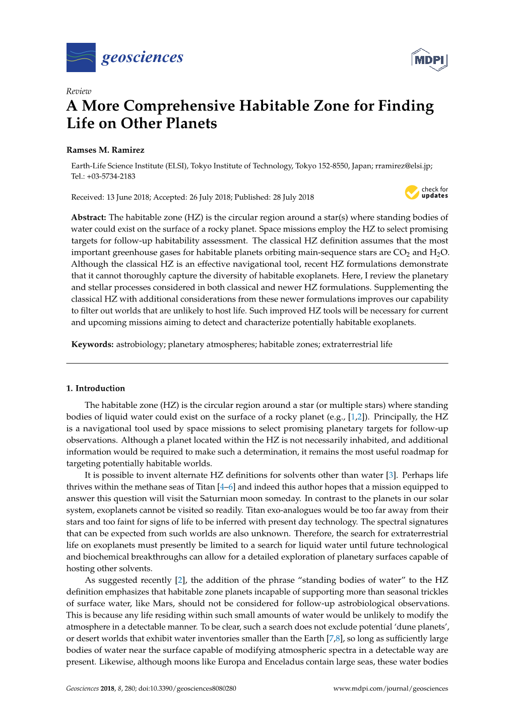 A More Comprehensive Habitable Zone for Finding Life on Other Planets