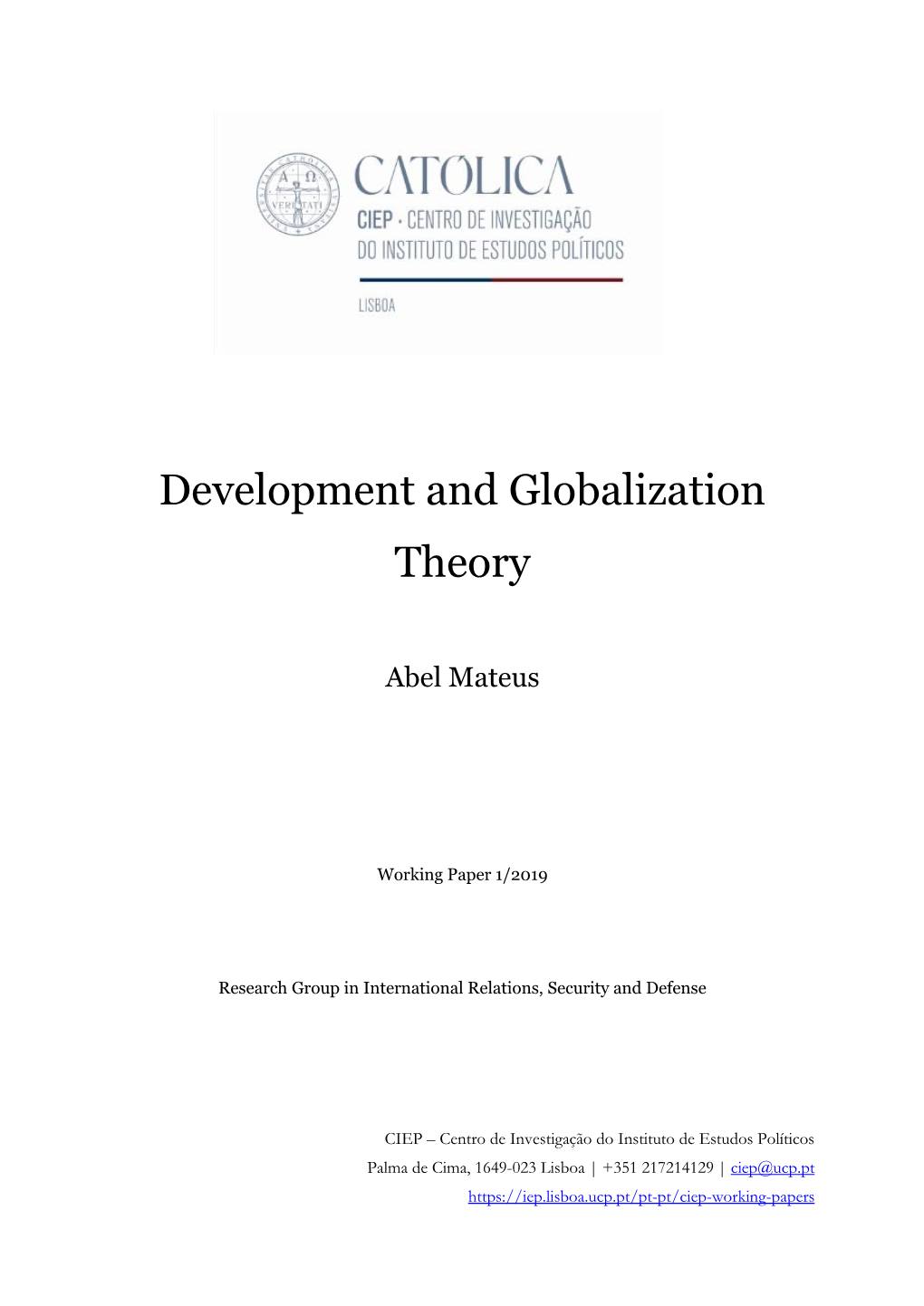 Development and Globalization Theory