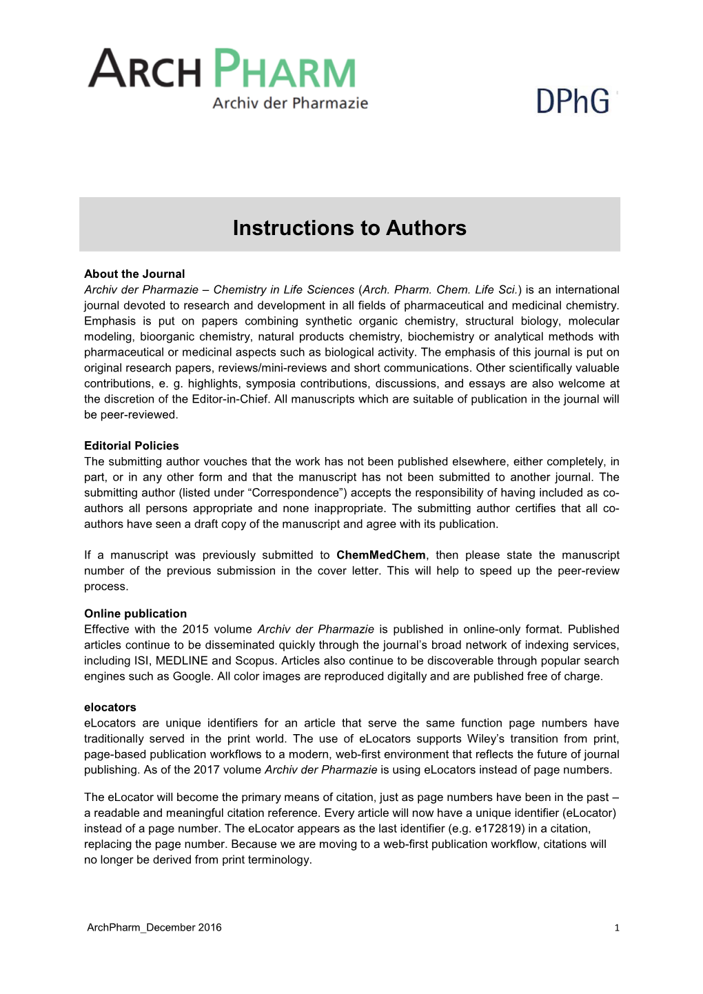 Instructions to Authors