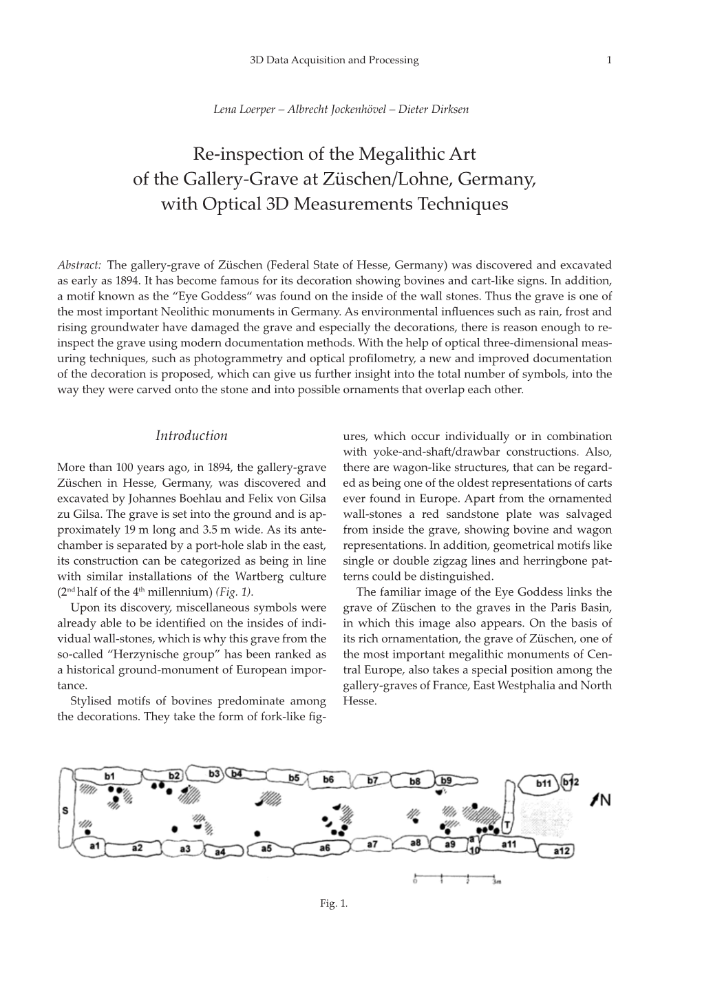 Re-Inspection of the Megalithic Art of the Gallery-Grave at Züschen/Lohne, Germany, with Optical 3D Measurements Techniques