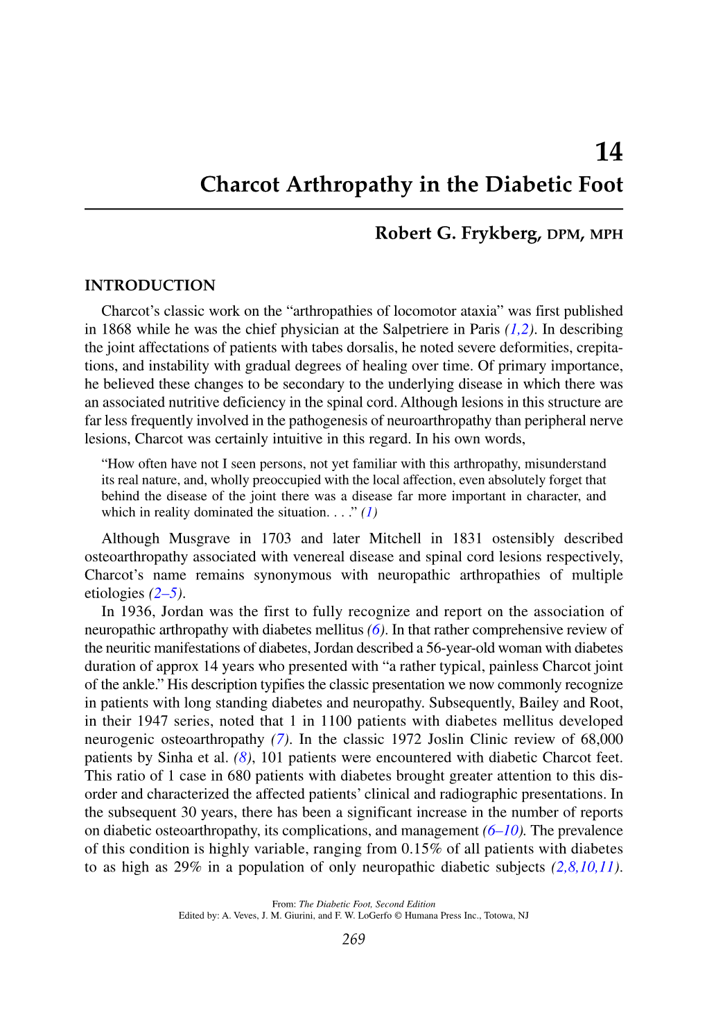 Charcot Arthropathy in the Diabetic Foot