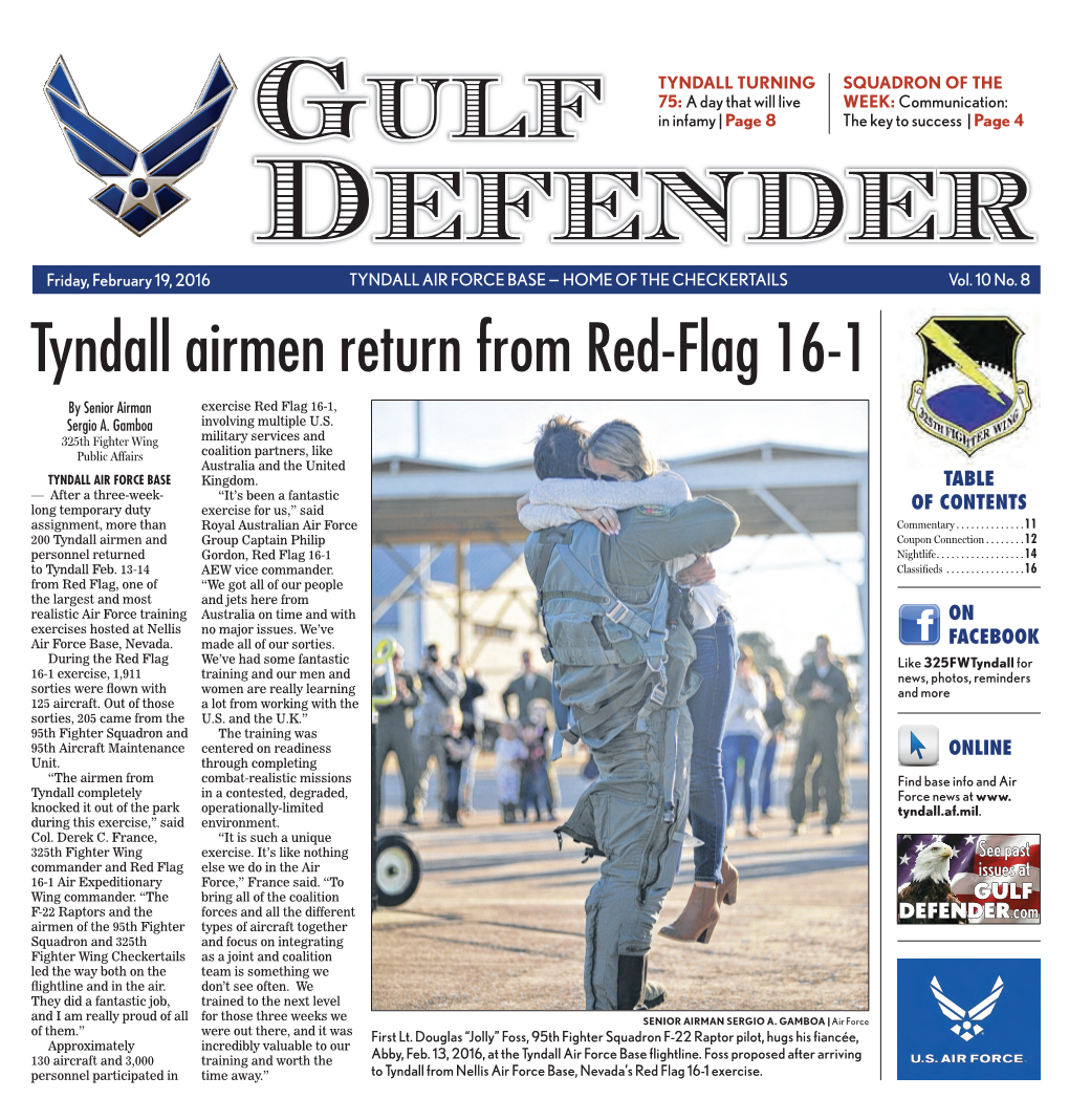 Tyndall Airmen Return from Red-Flag 16-1