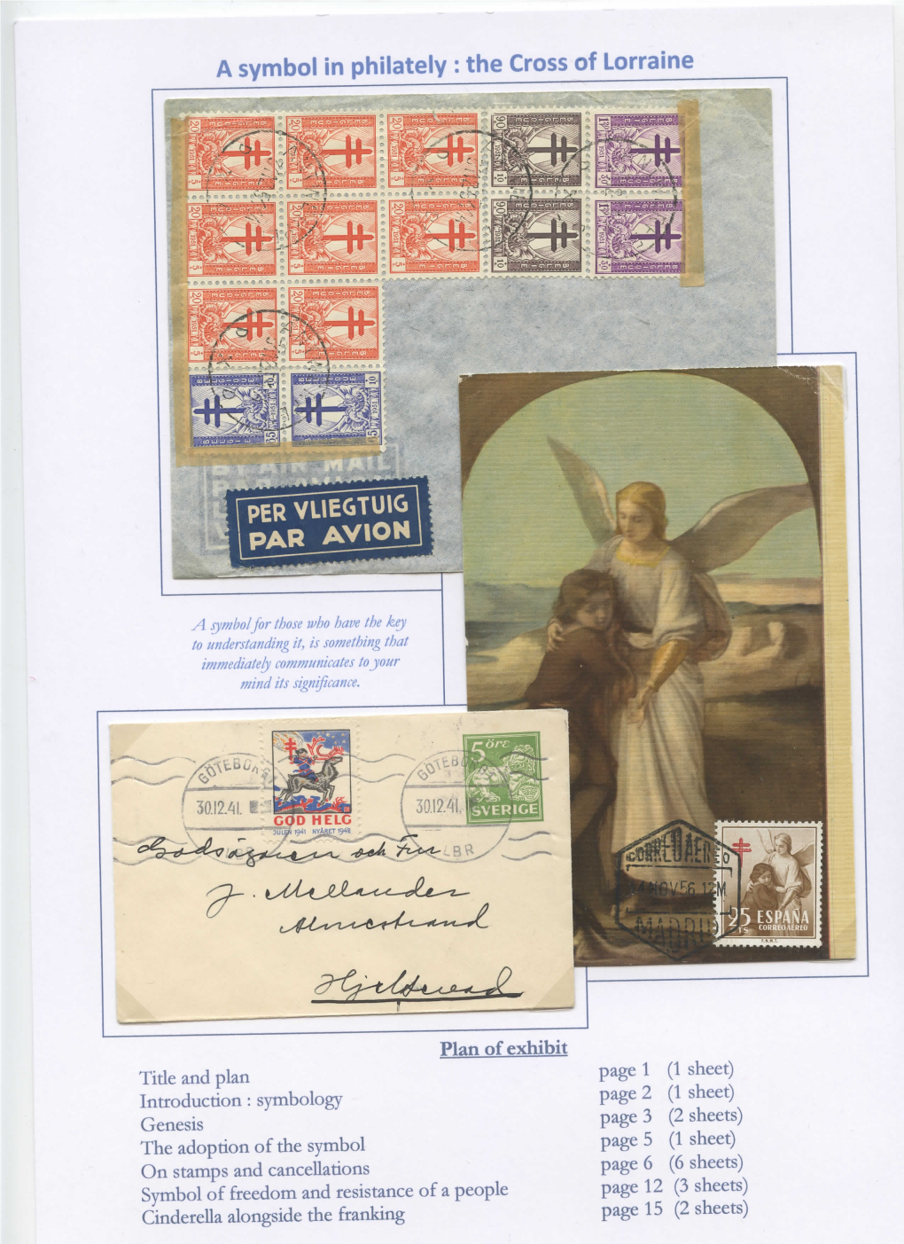 A Symboi in Philately : Thè Cross of Lorraine PER VLIEGTUIG PAR