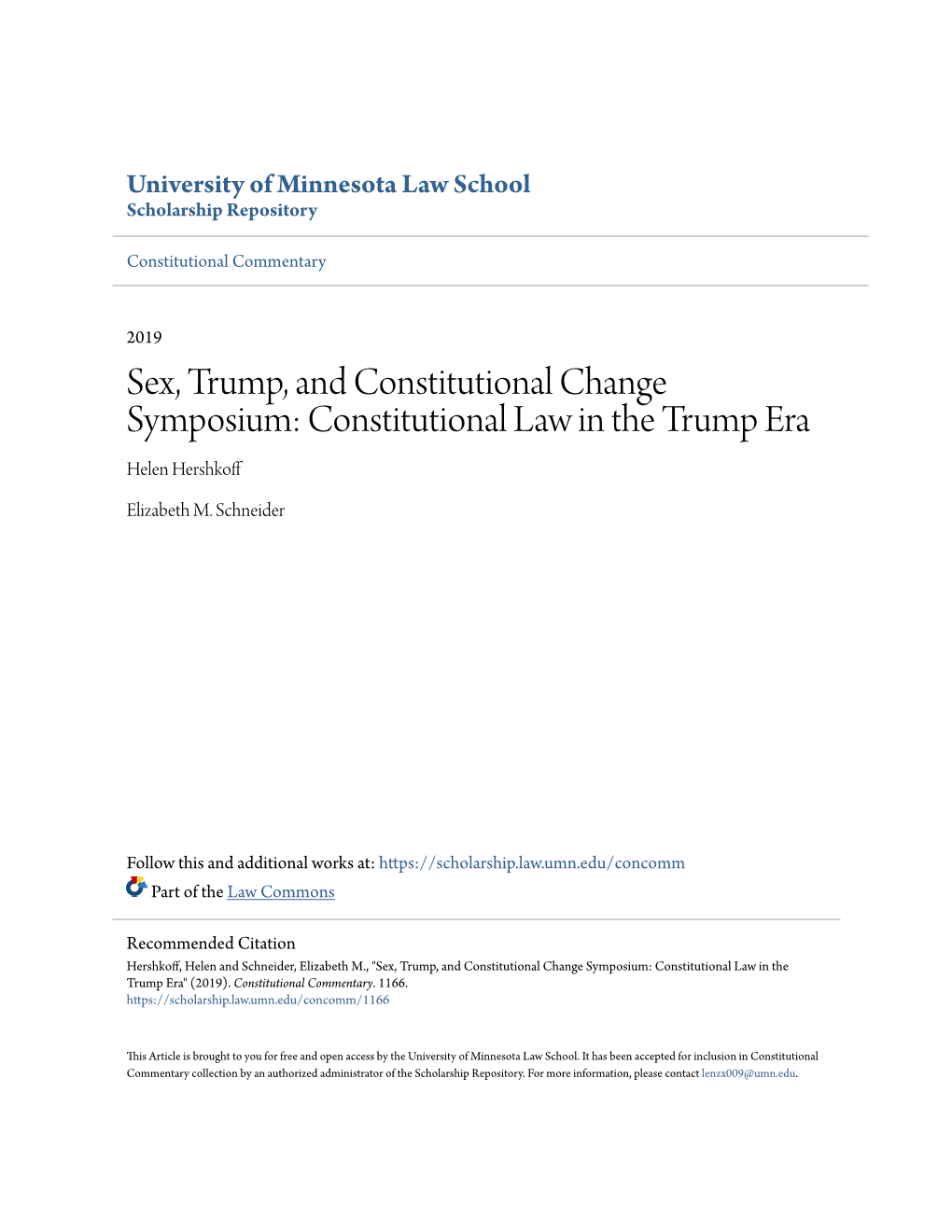 Constitutional Law in the Trump Era Helen Hershkoff