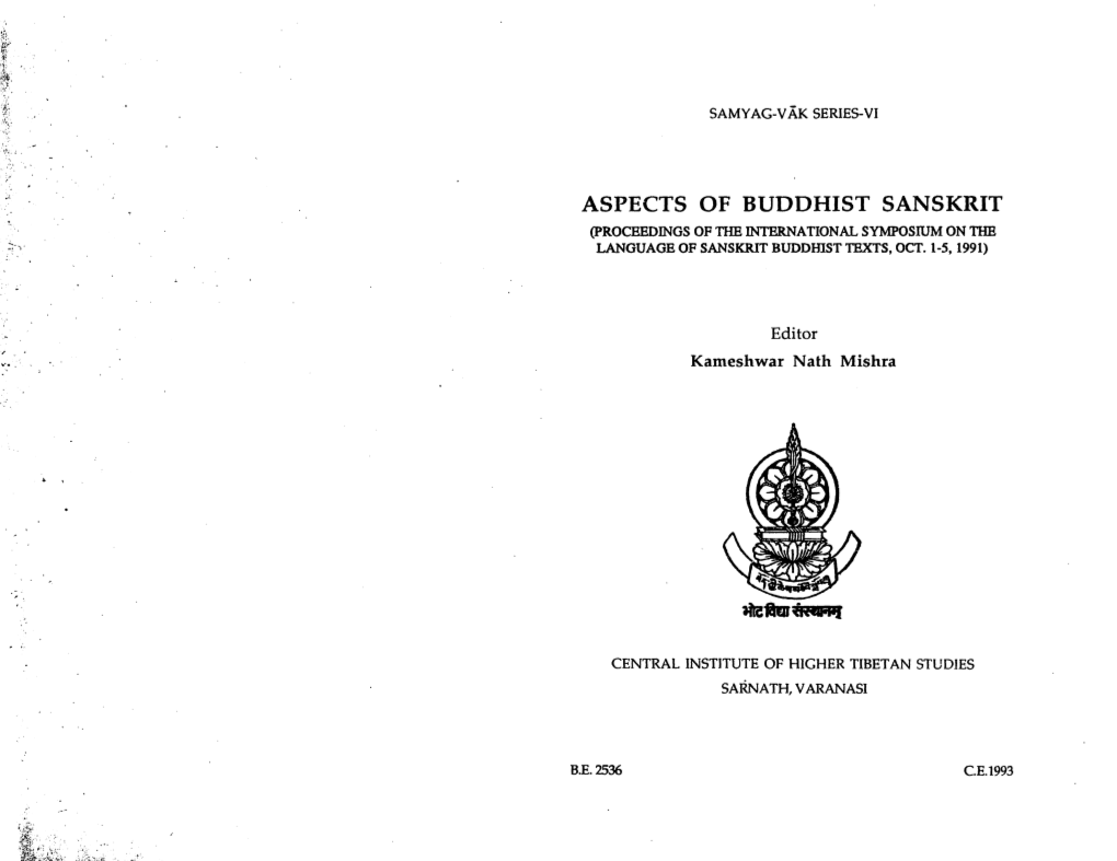 Buddhist Hybrid Sanskrit – the Original Language