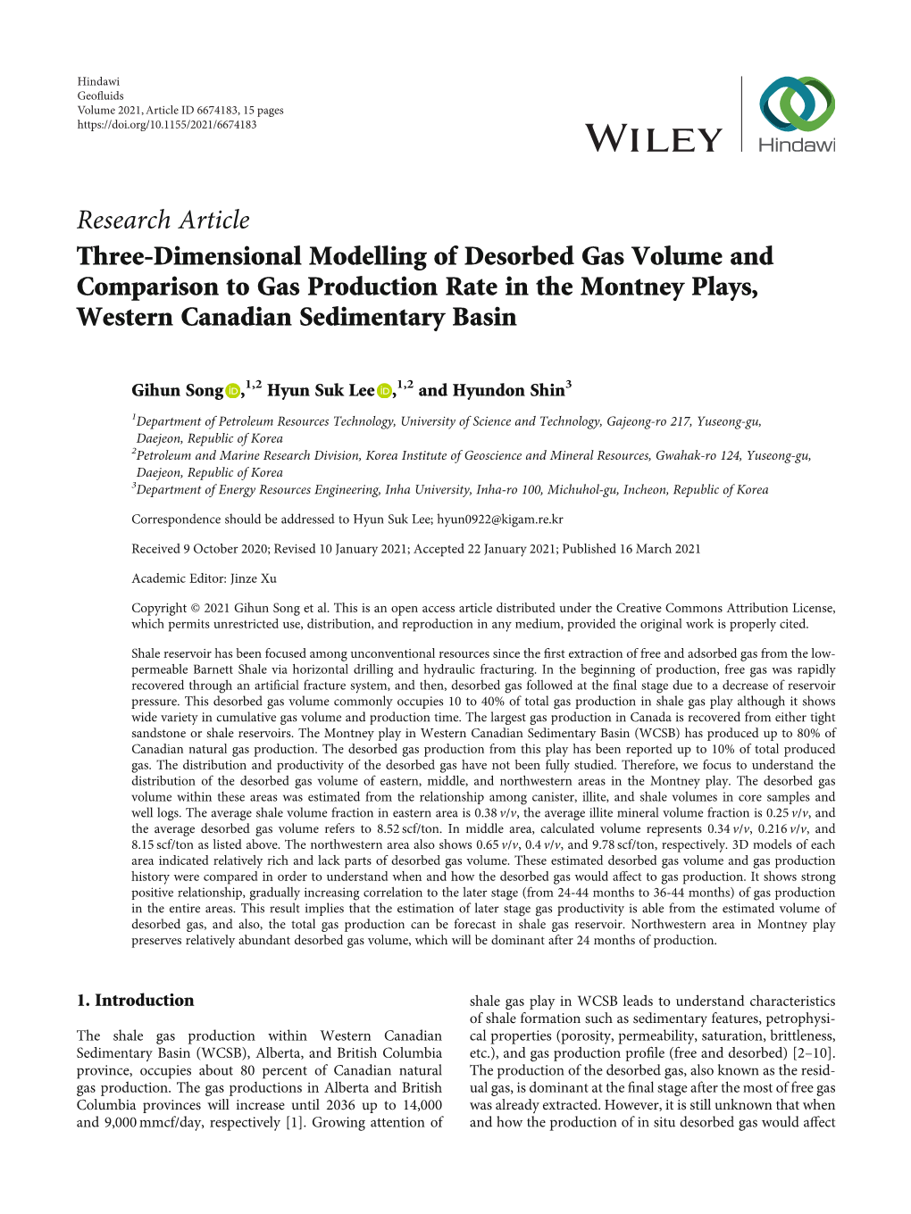 Three-Dimensional Modelling of Desorbed Gas Volume and Comparison to Gas Production Rate in the Montney Plays, Western Canadian Sedimentary Basin