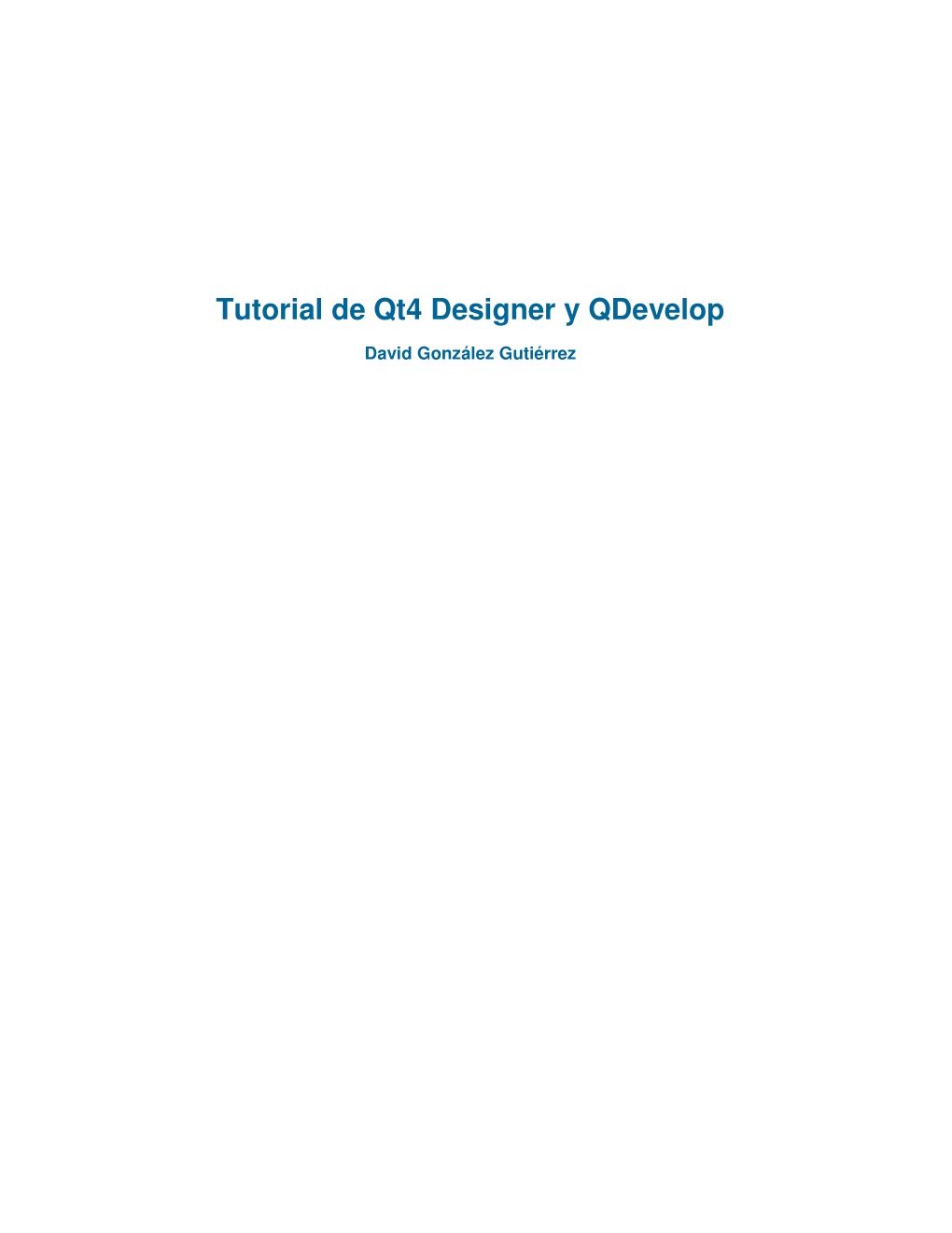 Tutorial De Qt4 Designer Y Qdevelop