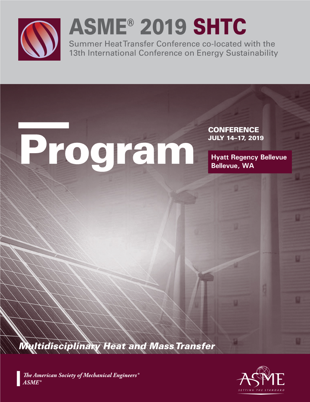 ASME® 2019 SHTC Summer Heat Transfer Conference Co-Located with the 13Th International Conference on Energy Sustainability