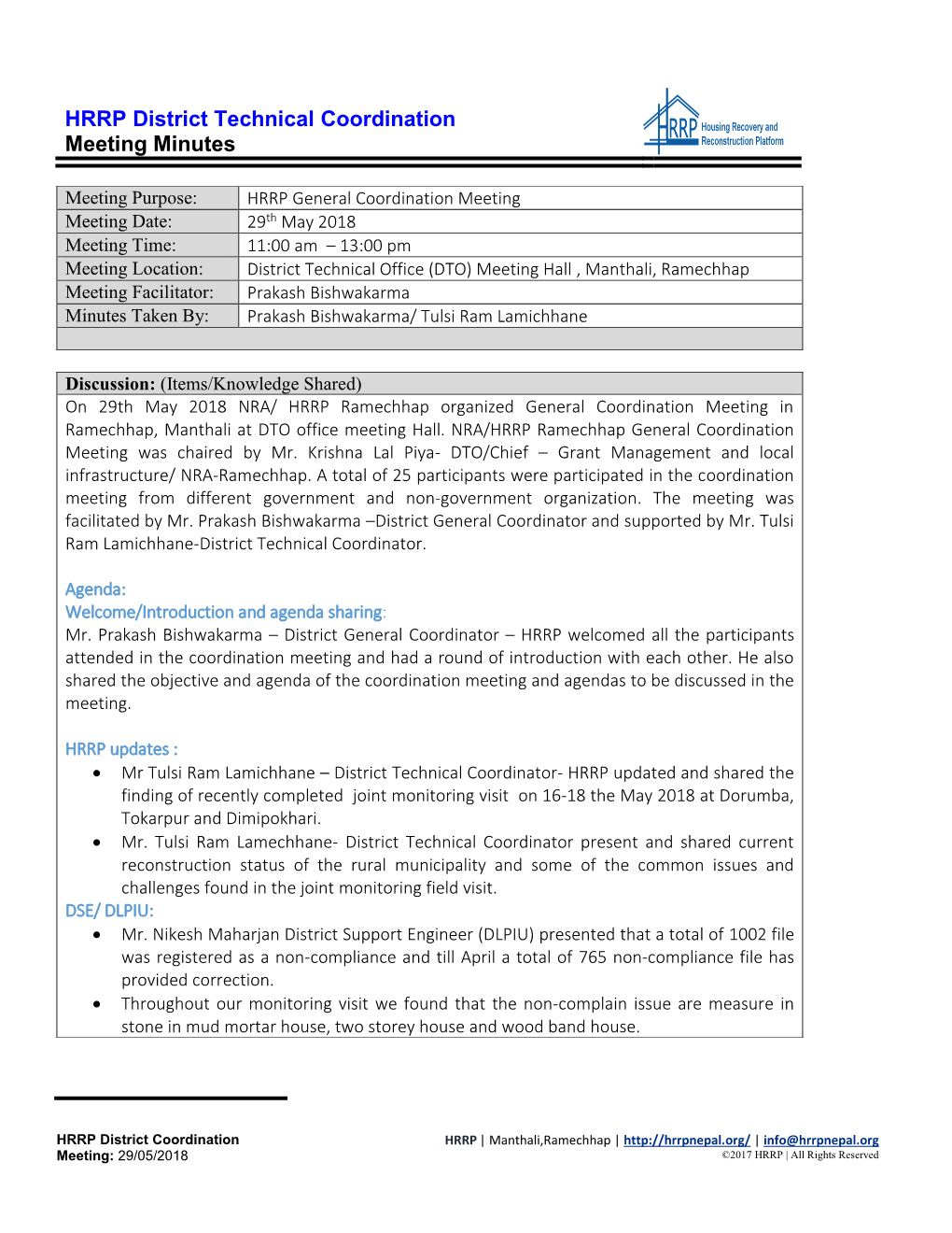 Meeting Minutes Template