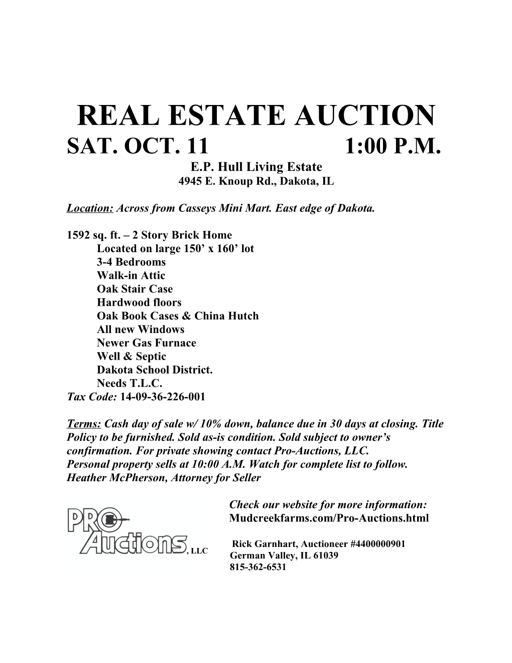 Real Estate Auction