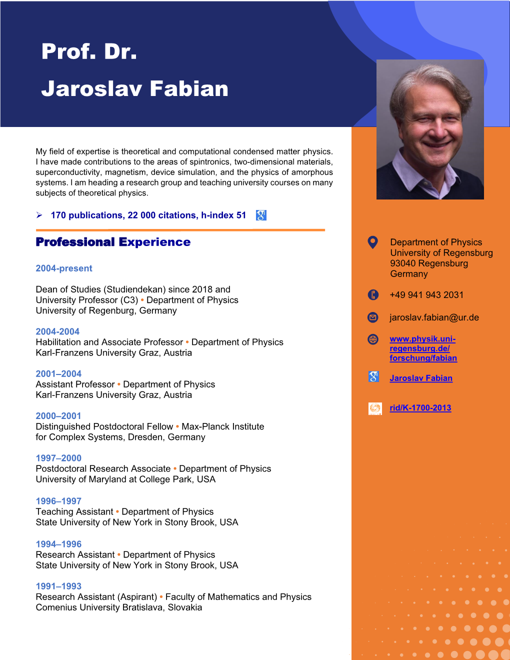 Prof. Dr. Jaroslav Fabian