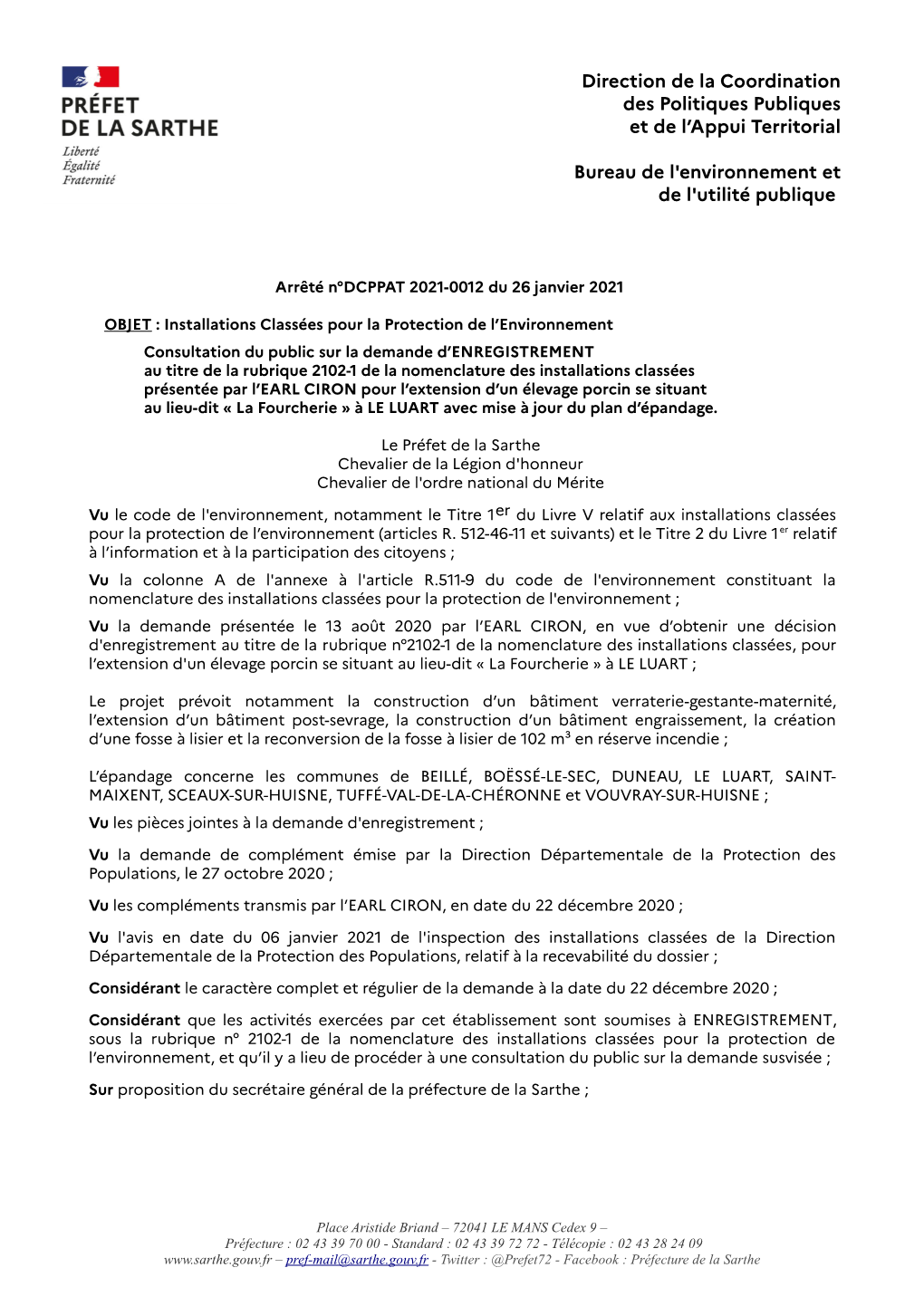 Direction De La Coordination Des Politiques Publiques Et De L'appui