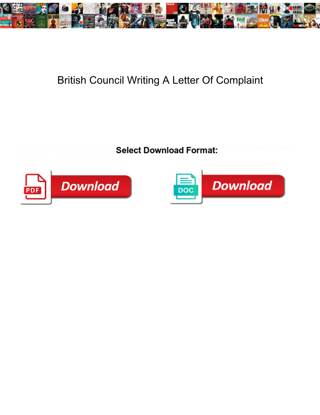 British Council Writing a Letter of Complaint