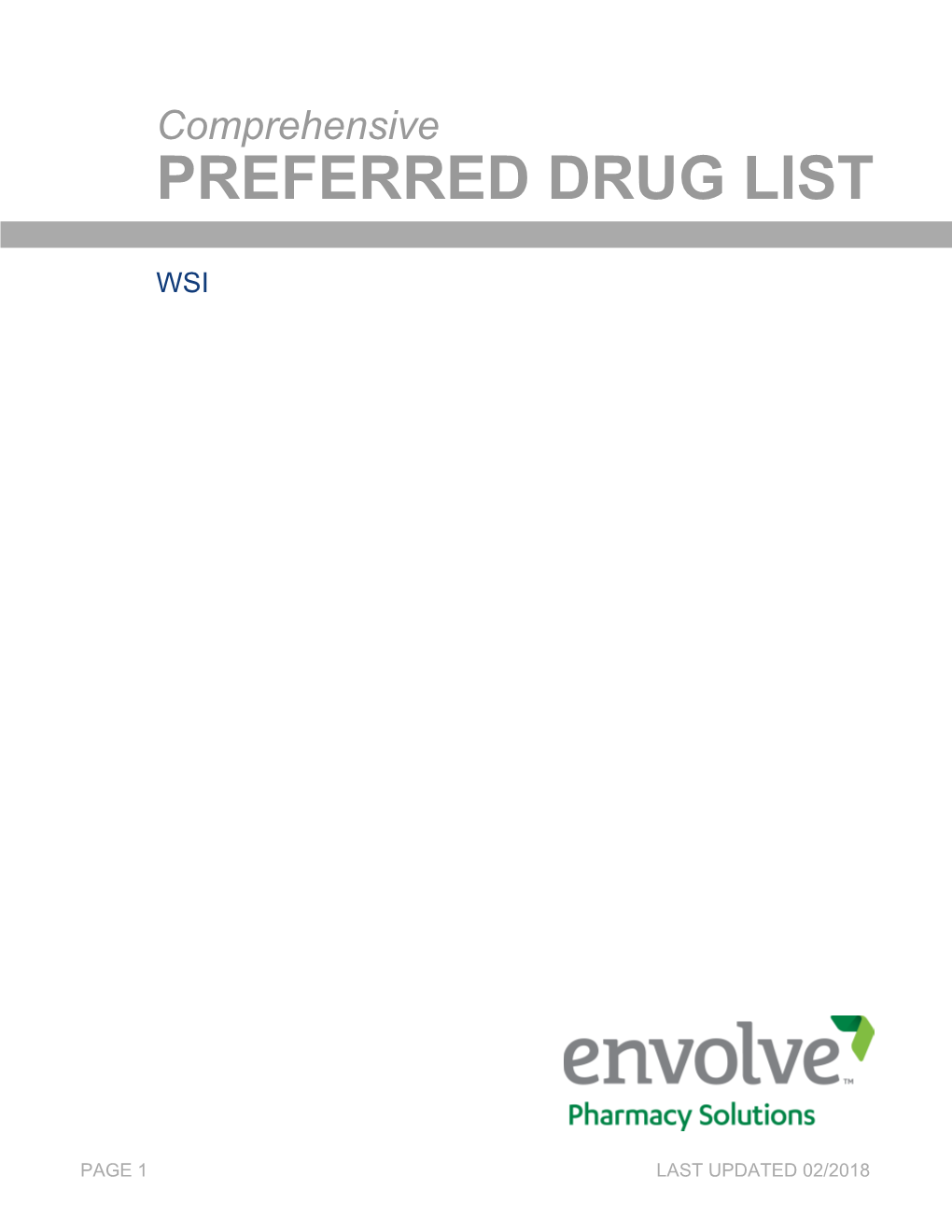 Comprehensive PREFERRED DRUG LIST