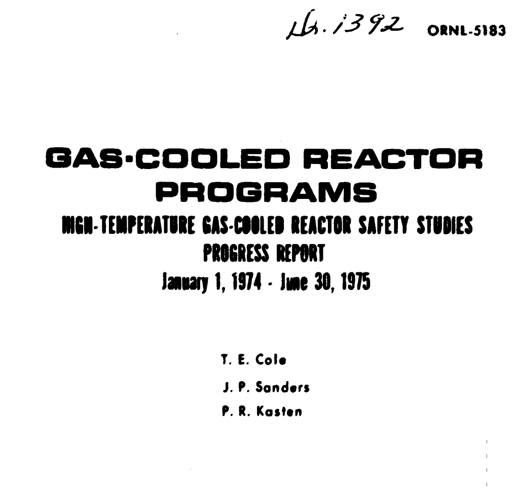 &./3?J- Ornl-5183 Programs