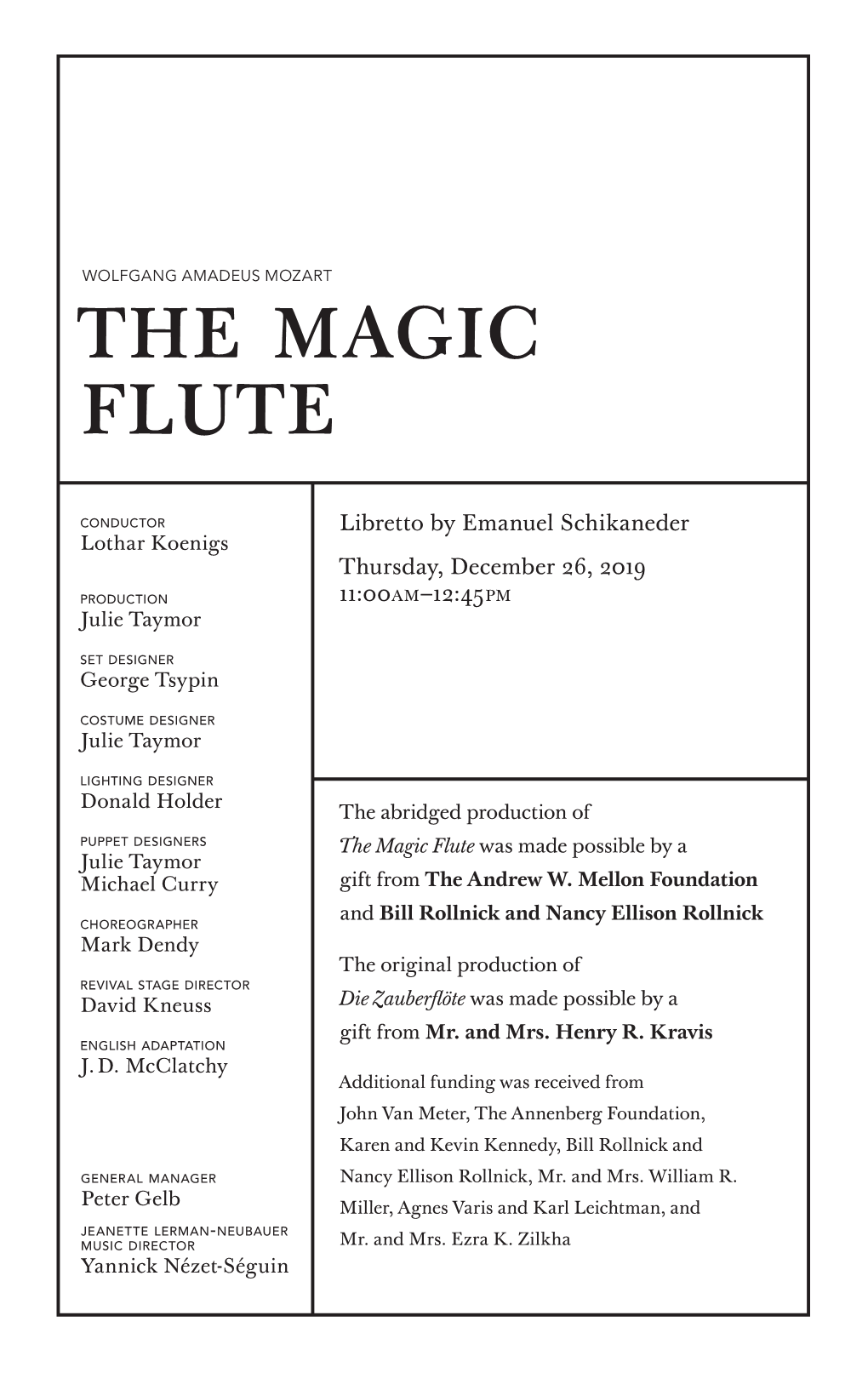 The Magic Flute