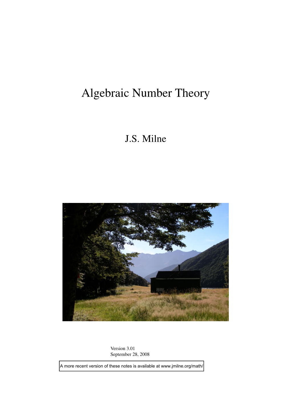 Algebraic Number Theory