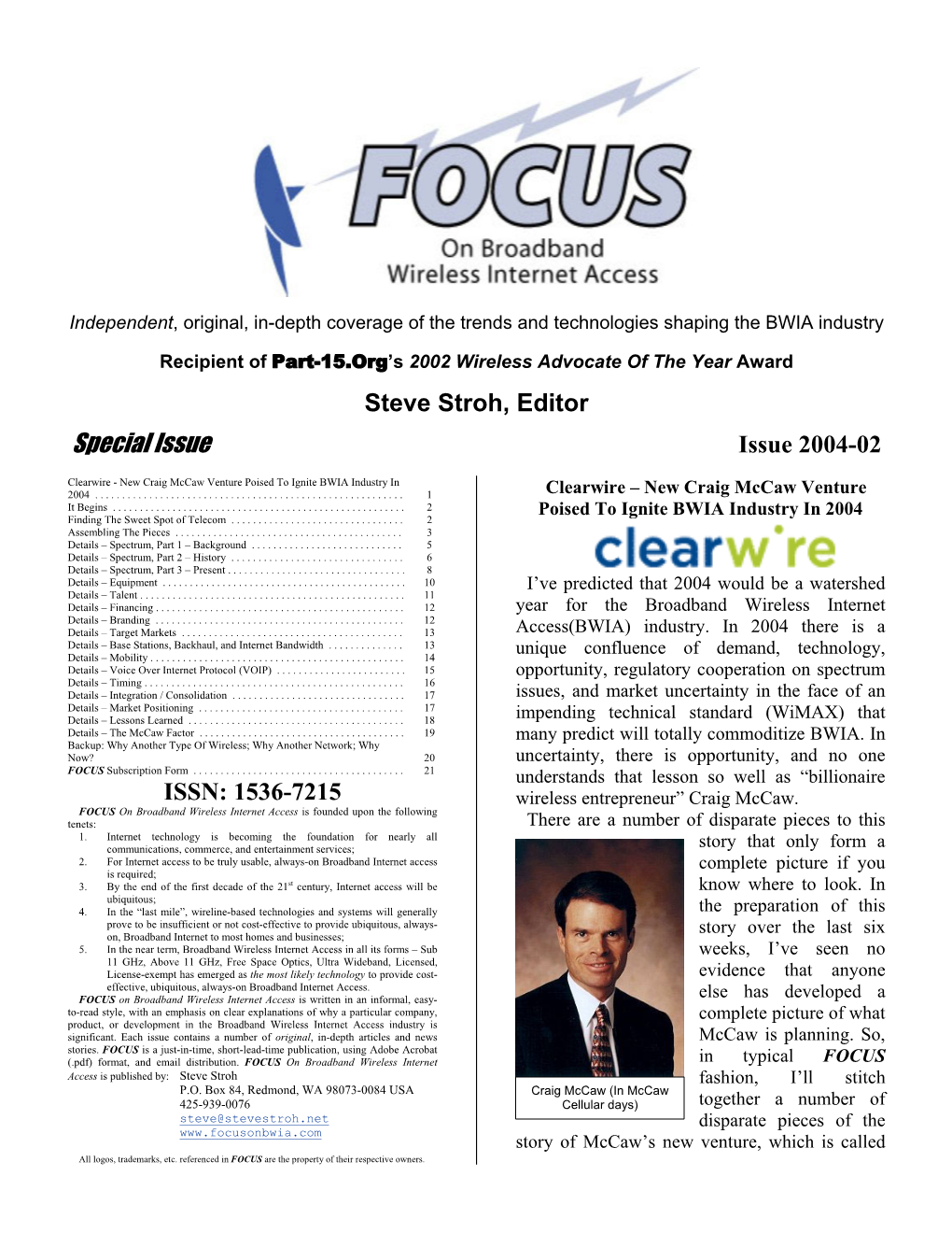 FOCUS Issue 0013 (2004)