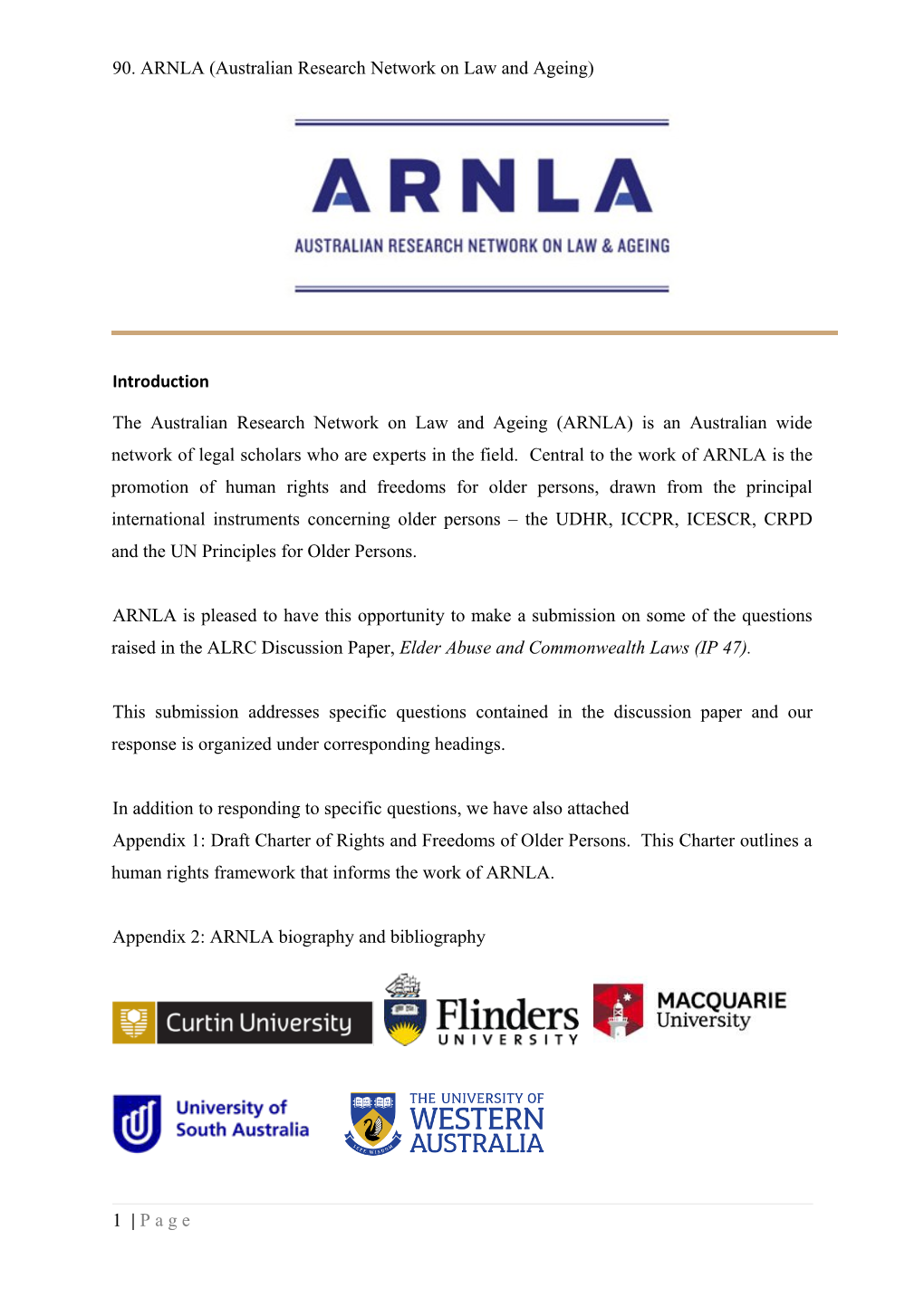 90. ARNLA (Australian Research Network on Law and Ageing)