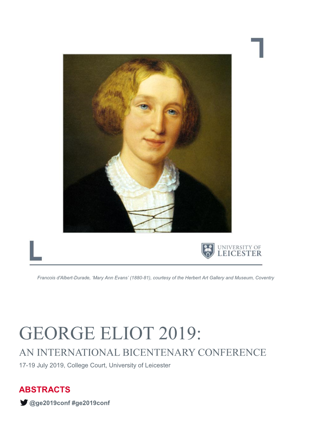 George Eliot 2019 Paper Abstracts