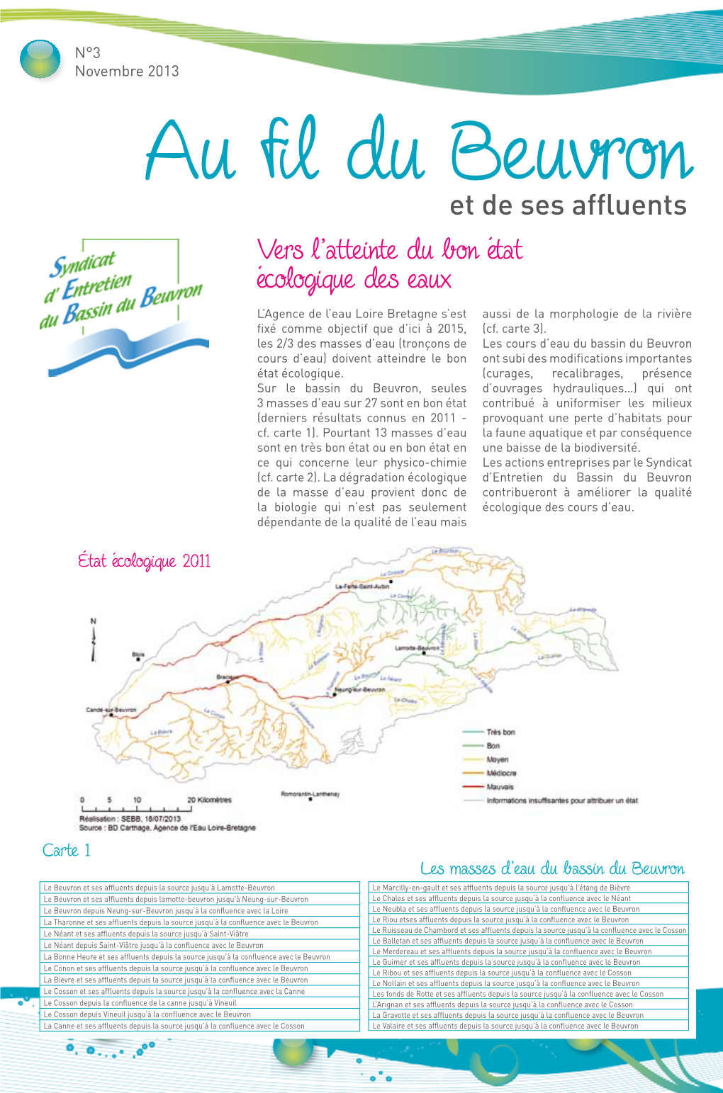 Vers L'atteinte Du Bon État Écologique Des Eaux