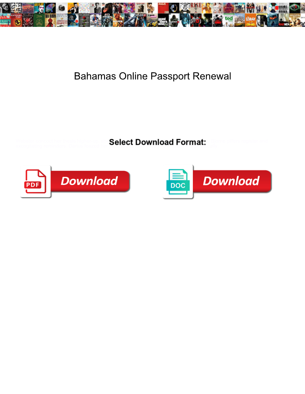 Bahamas Online Passport Renewal